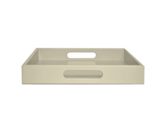 Stoney Gray Tray with Handles, Small to Large Sizes for the Coffee Table and Ottoman