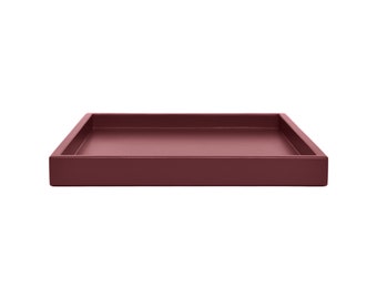 Earthen Mauve Pink Shallow Tray, Small to Large Sizes for the Coffee Table and Ottoman