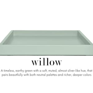 15 x 22 Shallow Rectangle Decorative Tray Willow