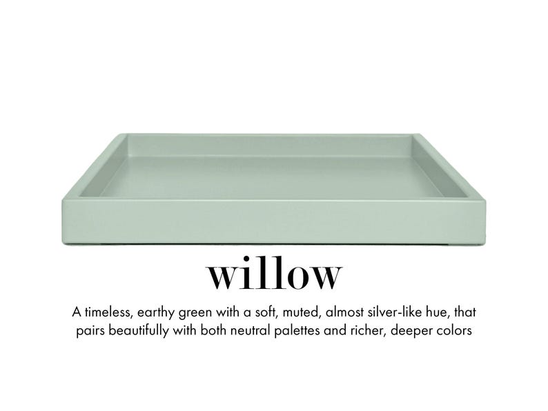 15 x 22 Shallow Rectangle Decorative Tray Willow