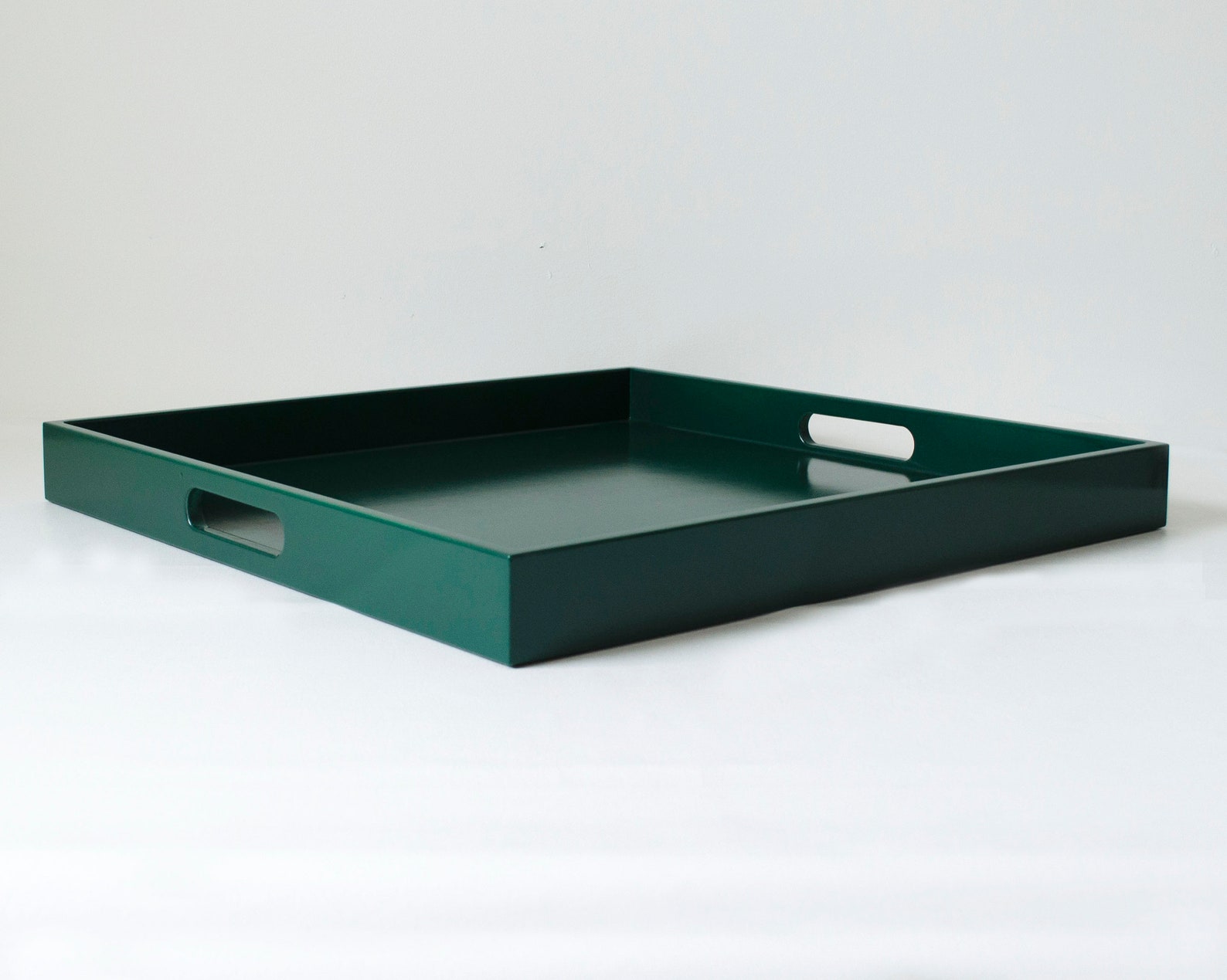 24 X 24 Large Square Ottoman Coffee Table Tray With Handles Etsy