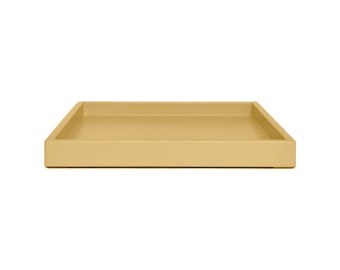 Camel Tan Shallow Tray, Small to Large Sizes for the Coffee Table and Ottoman