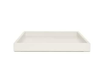 Bone Off White Shallow Tray, Small to Large Sizes for the Coffee Table and Ottoman