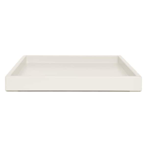 Bone Off White Shallow Tray, Small to Large Sizes for the Coffee Table and Ottoman