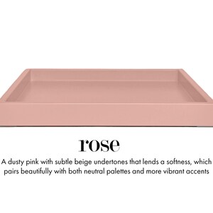 Bandeja otomana cuadrada grande de 24 x 24 pulgadas: Decoración para mesa de centro Rose