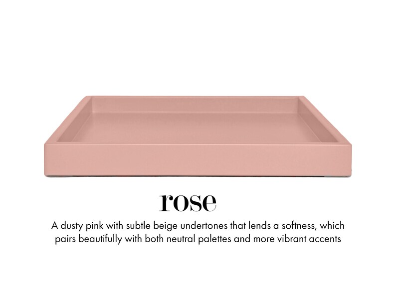 Bandeja otomana cuadrada grande de 24 x 24 pulgadas: Decoración para mesa de centro Rose