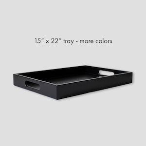 15 x 22 Rectangle Tray with Handles, Coffee Table Ottoman Decor