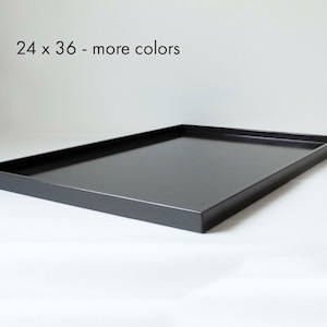 24 x 36 Extra Large Rectangle Shallow Tray, Oversized Coffee Table Ottoman Tray