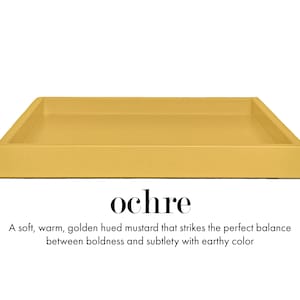 15 x 22 Shallow Rectangle Decorative Tray Ochre