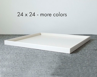 24 x 24 Ottoman Tray, Square Extra Large Coffee Table Tray