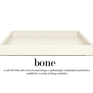 Bandeja otomana cuadrada grande de 24 x 24 pulgadas: Decoración para mesa de centro Bone