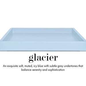 Bandeja otomana cuadrada grande de 24 x 24 pulgadas: Decoración para mesa de centro Glacier