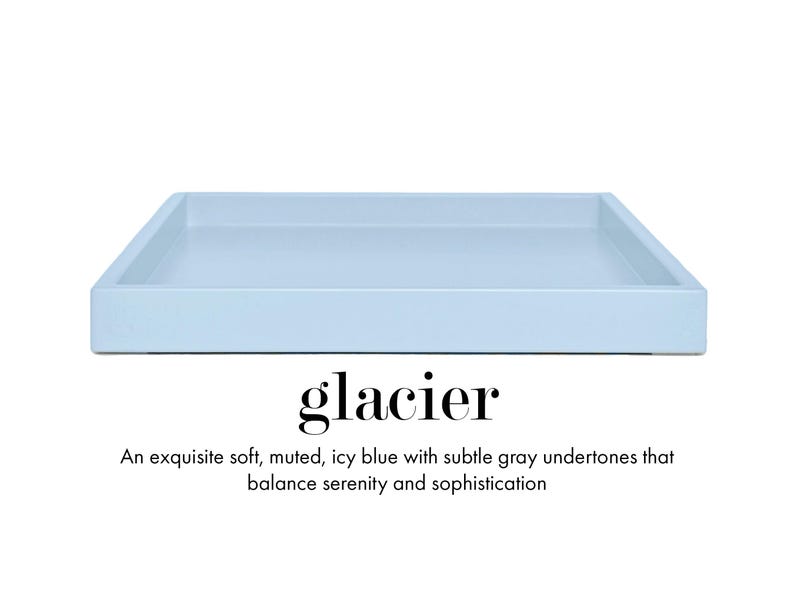 Bandeja otomana cuadrada grande de 24 x 24 pulgadas: Decoración para mesa de centro Glacier