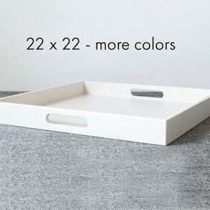 22 x 22 Large Square Tray with Handles