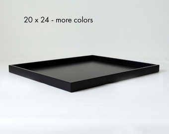 20 x 24 Large Rectangle Shallow Tray, Coffee Table Ottoman Tray