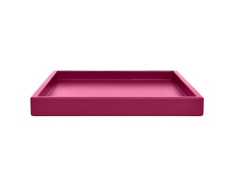 Orchid Pink Purple Shallow Tray, Small to Large Sizes for the Coffee Table and Ottoman