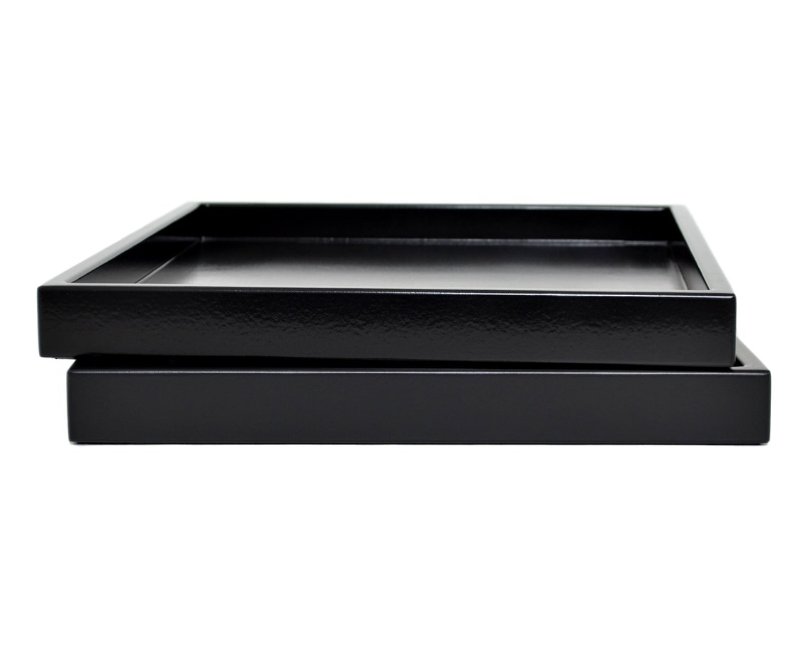 Black Ottoman Coffee Table Tray Small to Extra Large Low Etsy