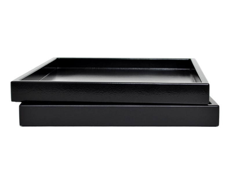 Black Ottoman Coffee Table Tray Small to Extra Large Low Etsy