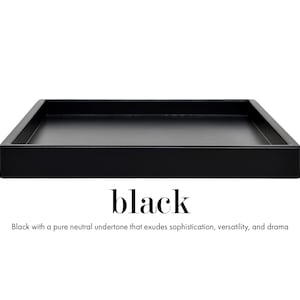 Bandeja otomana cuadrada grande de 24 x 24 pulgadas: Decoración para mesa de centro Negro