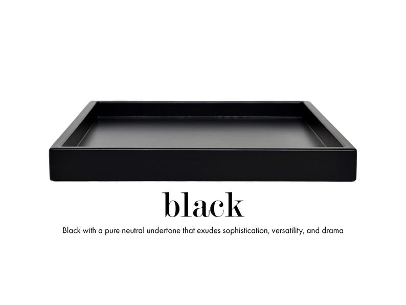 Bandeja otomana cuadrada grande de 24 x 24 pulgadas: Decoración para mesa de centro Negro