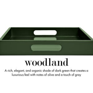20 x 20 Square Ottoman Coffee Table Tray with Handles Woodland