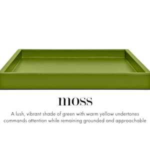 Bandeja otomana cuadrada grande de 24 x 24 pulgadas: Decoración para mesa de centro Moss