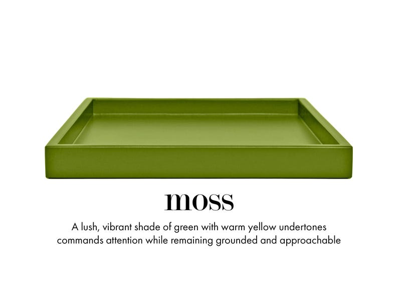 Bandeja otomana cuadrada grande de 24 x 24 pulgadas: Decoración para mesa de centro Moss