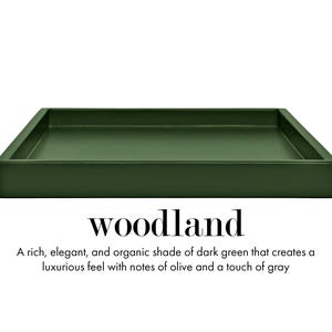Bandeja otomana cuadrada grande de 24 x 24 pulgadas: Decoración para mesa de centro Woodland