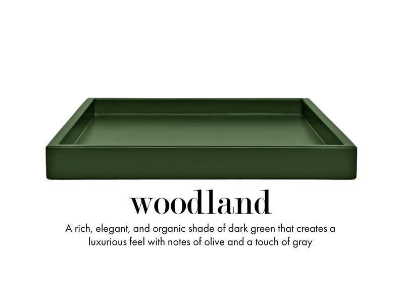Bandeja otomana cuadrada grande de 24 x 24 pulgadas: Decoración para mesa de centro Woodland