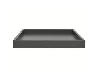 Dark Gray Shallow Tray, Small to Large Sizes for the Coffee Table and Ottoman