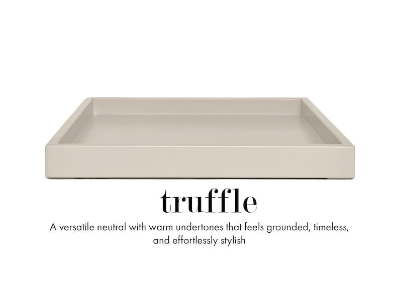 15 x 22 Shallow Rectangle Decorative Tray Truffle