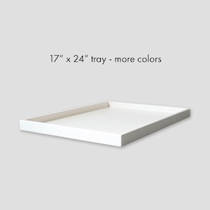 17 x 24 Large Rectangle Shallow Tray, Coffee Table Ottoman Decor