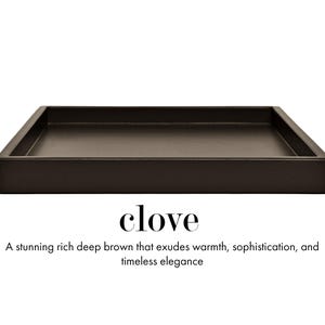 15 x 22 Shallow Rectangle Decorative Tray Clove