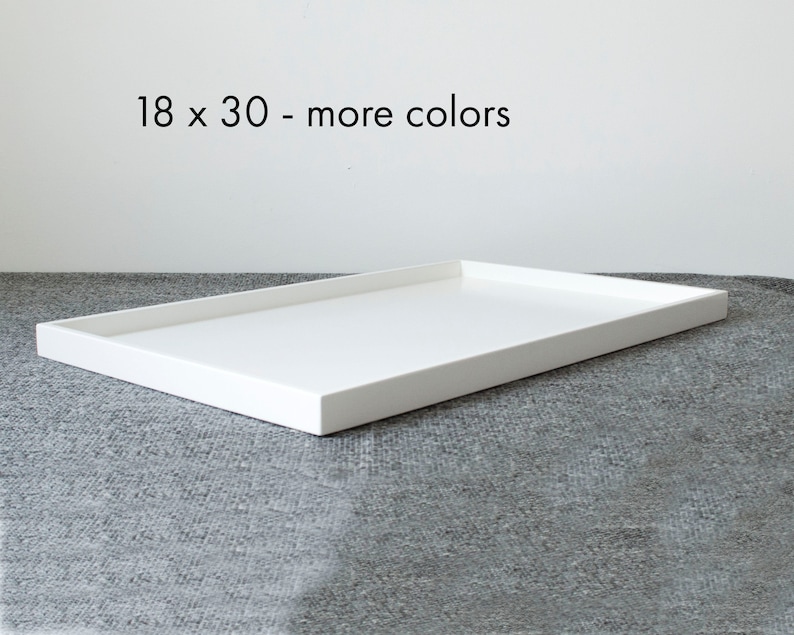 18 X 30 Large Rectangle Shallow Tray, Coffee Table Ottoman Decor - Etsy