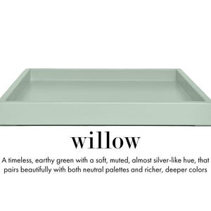 Bandeja otomana cuadrada grande de 24 x 24 pulgadas: Decoración para mesa de centro Willow