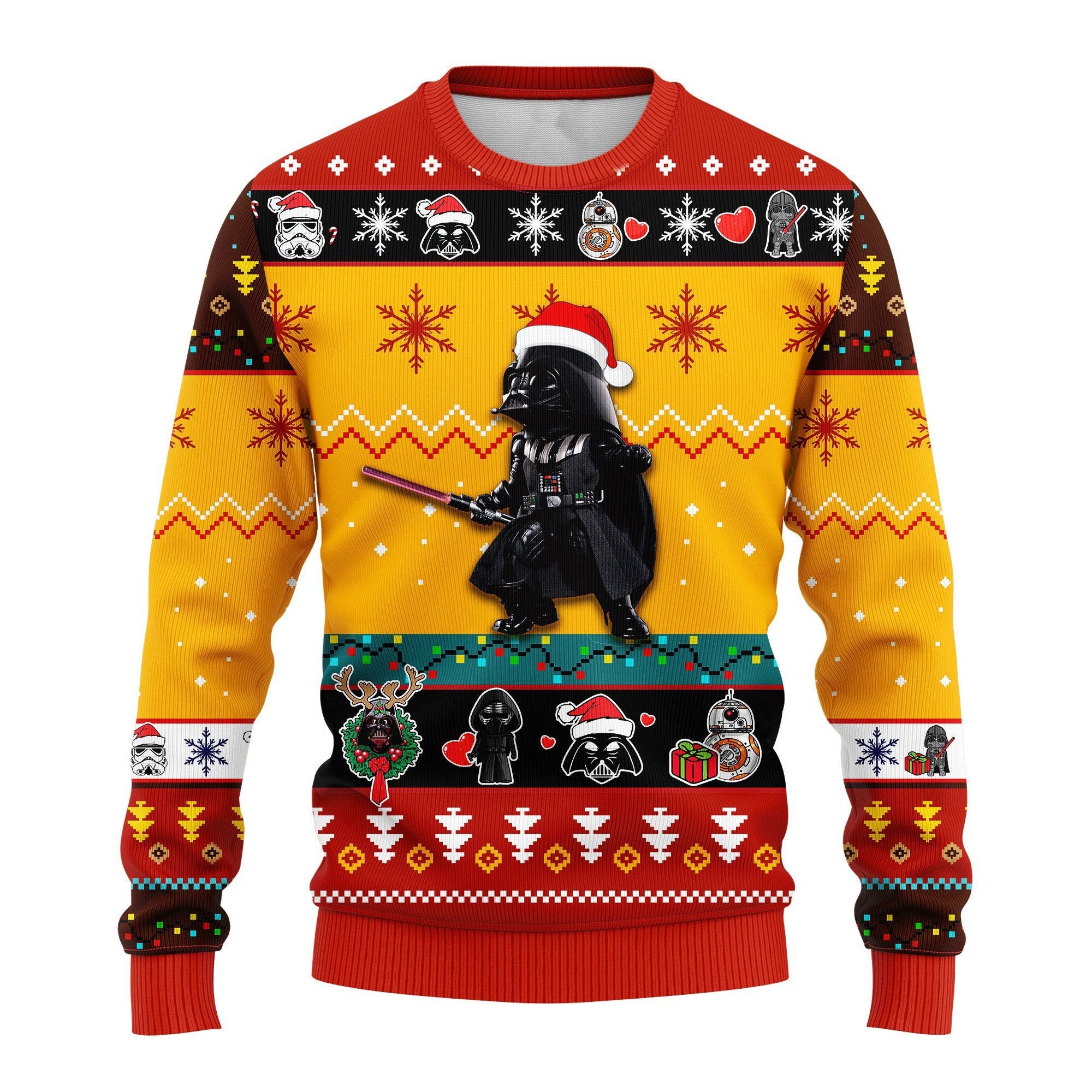 Discover Darth Vader Cute Ugly Christmas Sweater, Darth Vader Cute Ugly Sweater Gift For Christmas, All Over Print Sweater, Ugly Sweater
