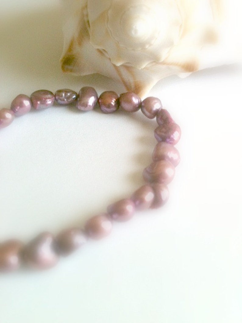 Freshwater Cultured Pearl Bracelet, Handmade, Stretch Cultured Pearl ...