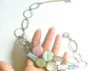 Double Layered Pastel Statement Necklace