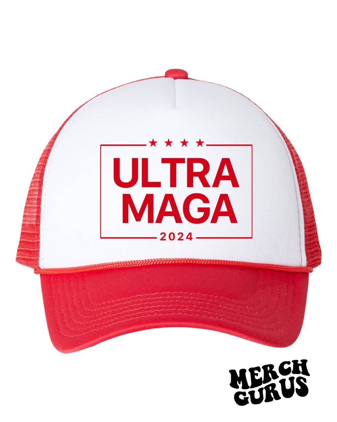 ULTRA MAGA Foam Hat in Republican Red Lets Keep America Great Etsy
