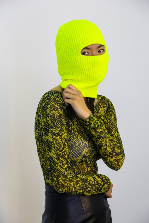 UK STOCK 3 Hole Ski Mask FREE SHIPPING Neon Yellow