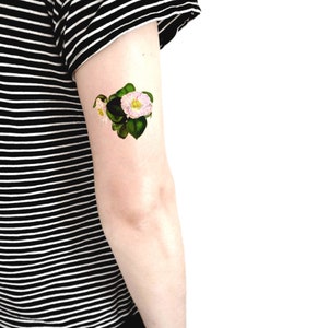 Camellia Tatouage Temporaire Symbole De Confiance Espoir Etsy