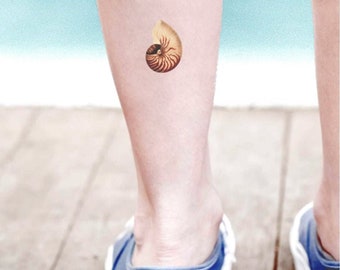 Shell Tattoo Etsy