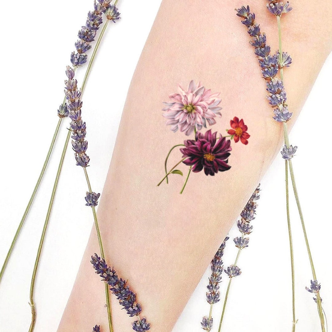 DAHLIA Set of 2 Temporary Tattoos / Symbol of Gratitude / 12th - Etsy Hong Kong DAHLIA Set of 2 Temporary Tattoos / Symbol of Gratitude / 12th - Etsy Hong Kong