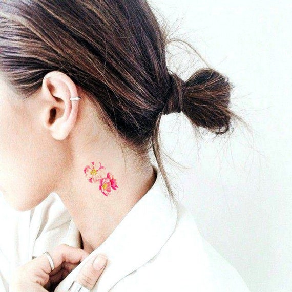Tatouage Temporaire Fleur De Cerisier Symbole De La Paix Intérieure De Cadeau Pour Les Amoureux De La Nature Zen Accro Parlent La Langue De Fleurs