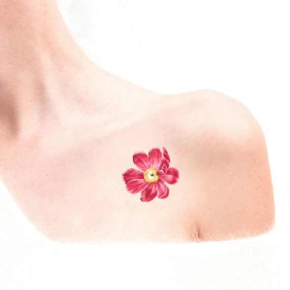 Pivoine Tatouage Temporaire Symbole De Lamour Affection Cadeau Pour Pouce Vert Parler Avec La Langue Fleurs Big Flower Fleur Tatouage
