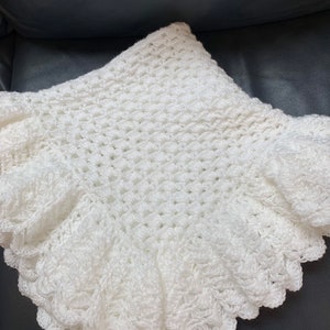 No 111 Quick & Easy Baby Shawl CROCHET Pattern UK Terminology