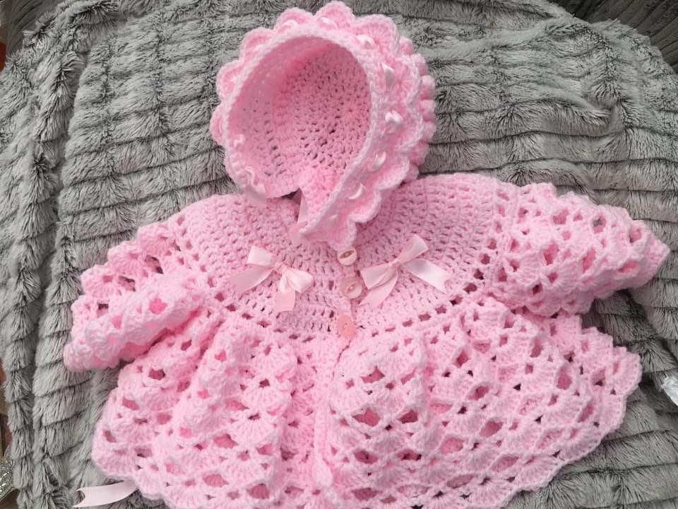 Sweetheart Matinee outfit CROCHET Pattern