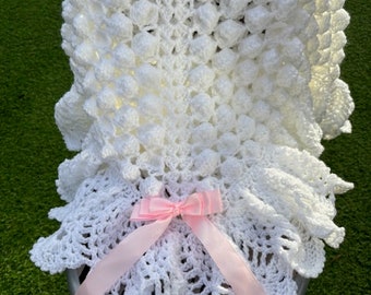 No 120 Pops & Pineapple Baby Shawl Crochet Pattern