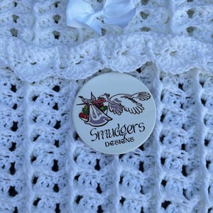 No 126 Aran Baby Pram Blanket crochet pattern UK Terminology