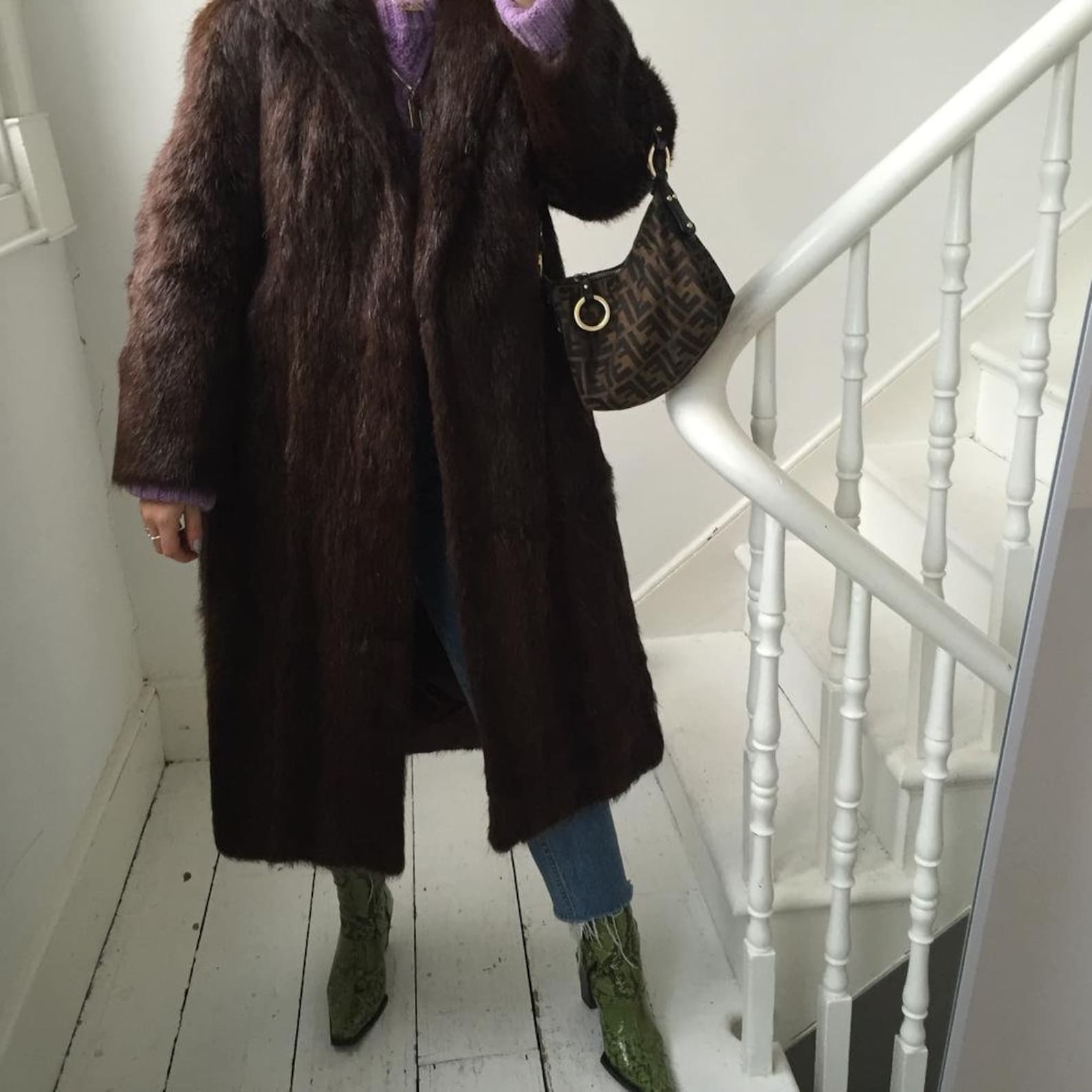 Premium 1950s Long Brown Real Beaver Fur Long Warm Winter Coat Etsy